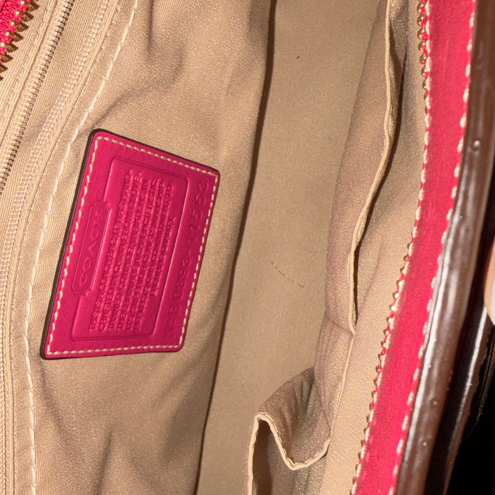 Coach Madeline bag - pink with tan bow - Picture 14 of 17